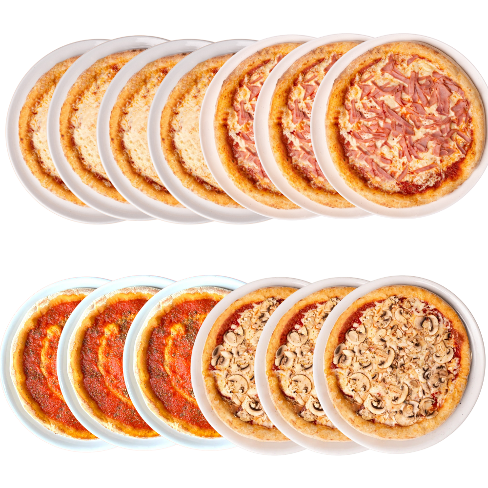 Diät-Sparpaket bis 975 kcal pro Pizza (7er, 10er, 14er Bundle)